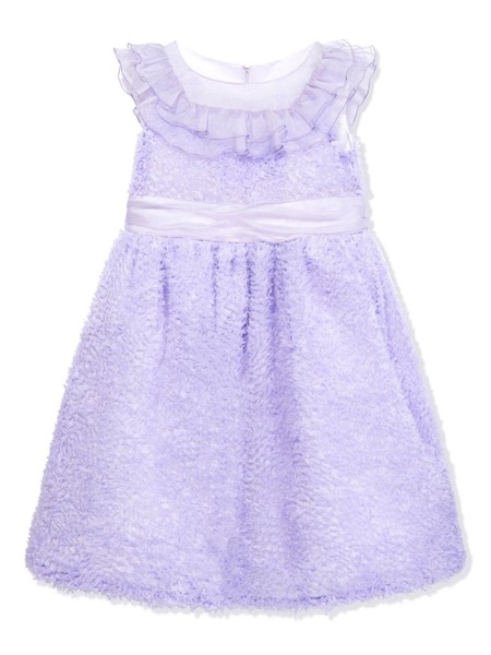  Marchesa Kids Couture Ruffled Silk Georgette Dress - Purple 