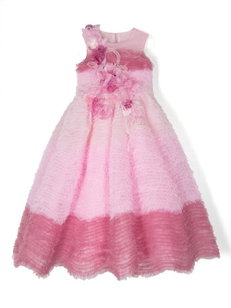  Marchesa Kids Couture Tiered-tulle Flared Dress - Pink 