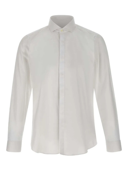  Marchesani Button Placket Long Sleeve Shirt - White 