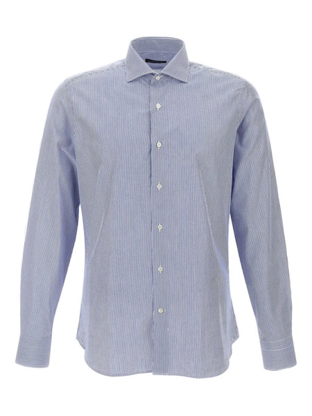  Marchesani Striped-pattern Button Shirt - Blue 