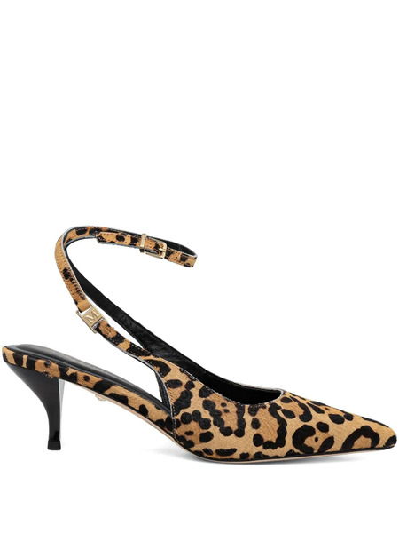  Marciano By Guess Ankle-strap Leopard Pumps - Brown 