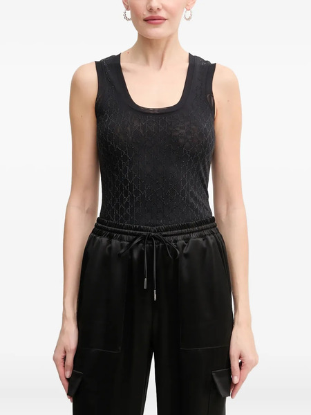  Marciano By Guess Aria Patterned Top - Black 