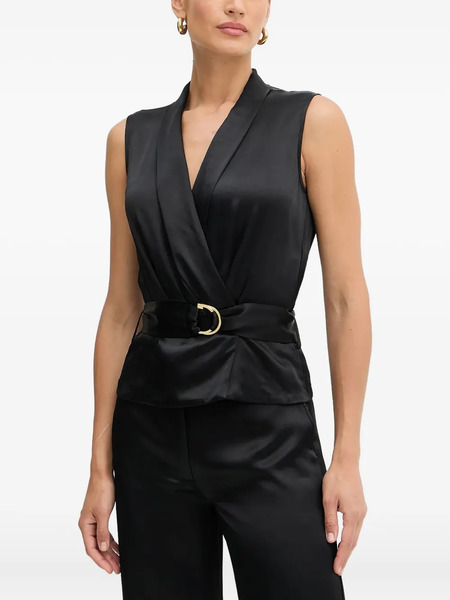  Marciano By Guess Belted Sleeveless Top - Black 