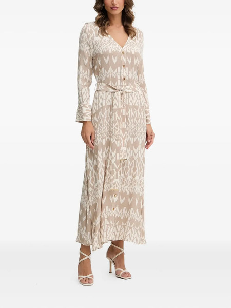  Marciano By Guess Buttoned Belted Maxi Dress - Neutrals 