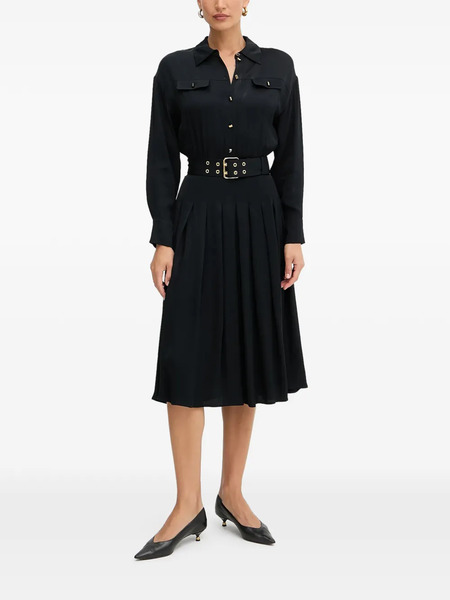  Marciano By Guess Buttoned Belted Midi Dress - Black 