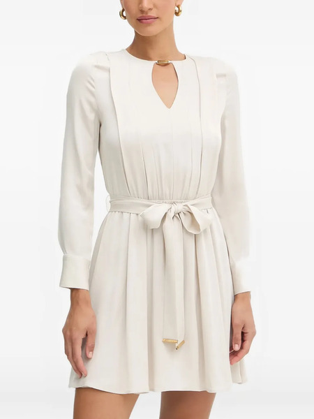 Marciano By Guess Keyhole Belted Mini Dress - Neutrals 
