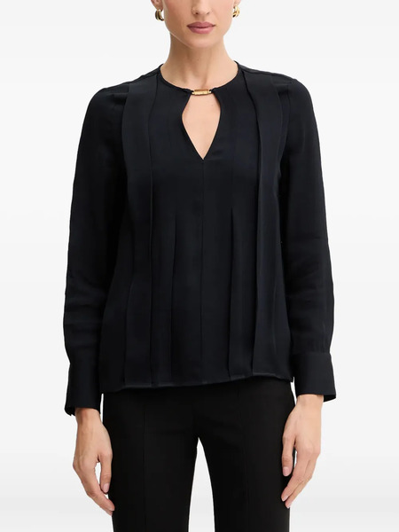  Marciano By Guess Keyhole Pleated Top - Black 