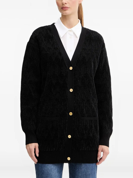  Marciano By Guess Monogram-pattern Cardigan - Black 