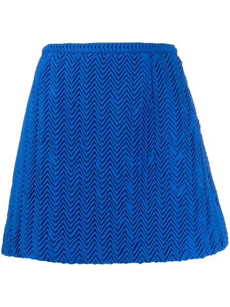  Marco De Vincenzo Embroidered Mini Skirt - Blue 