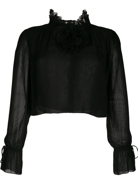  Marco De Vincenzo Georgette Blouse - Black 