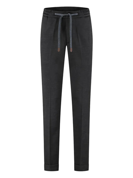  Marco Pescarolo Drawstring-waist Wool Pants - Black 