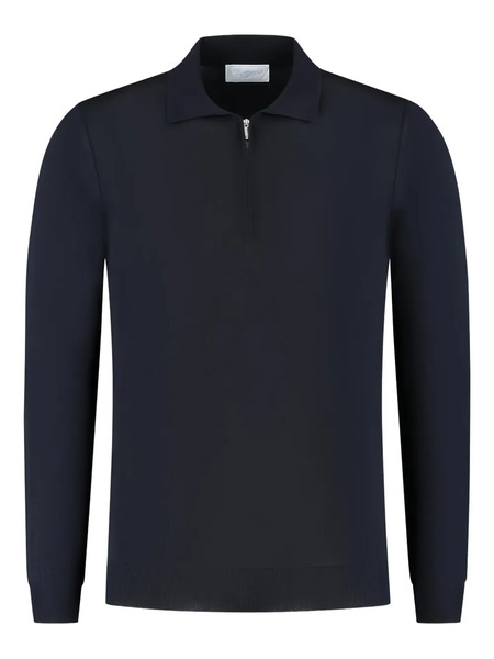  Marco Pescarolo Polo-collar Half-zip Sweater - Blue 