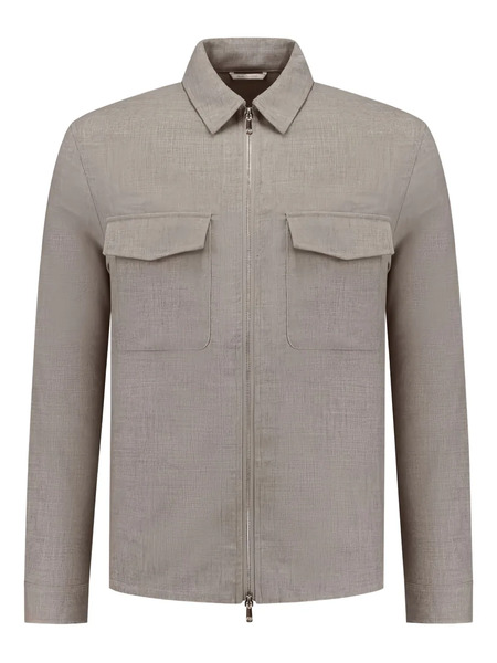  Marco Pescarolo Zip-front Flap-pocket Shirt Jacket - Neutrals 