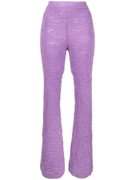  Marco Rambaldi Tinsel-detail Knit Trousers - Purple 