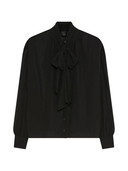  Marella Bow-detail Shirt - Black 