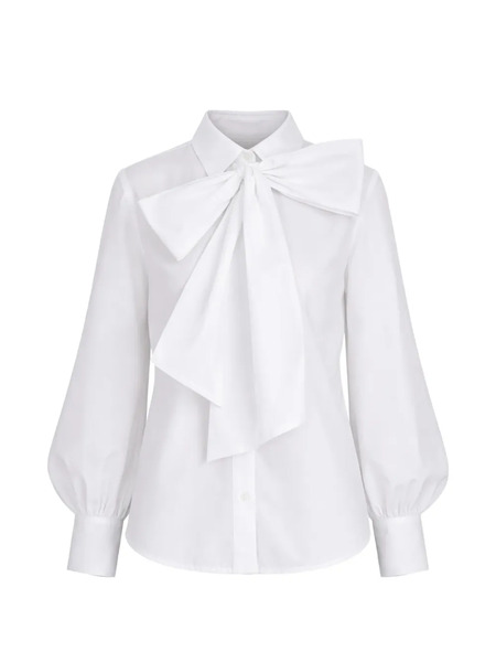  Marella Bow-detail Shirt - White 