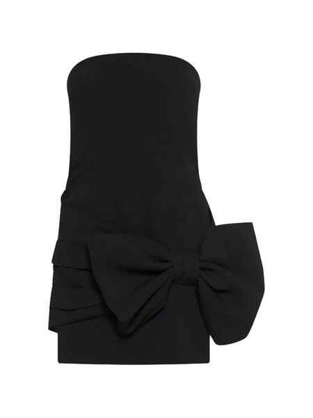  Marella Bow-embellishment Strapless Mini Dress - Black 