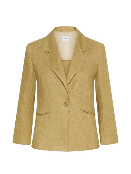  Marella Button Flax Blazer - Neutrals 