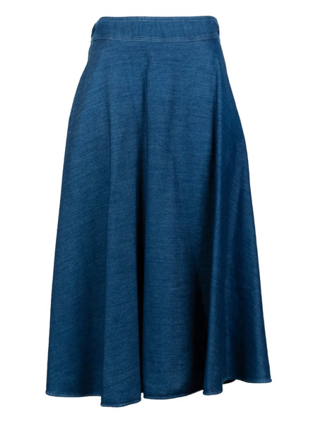 Marella Elasticated-waistband Midi Skirt - Blue 