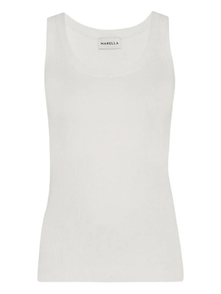  Marella Elisa Ribbed Top - White 
