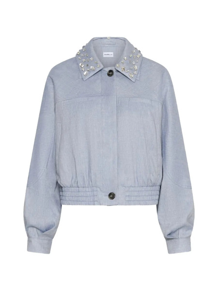  Marella Embellished Cropped Jacket - Blue 