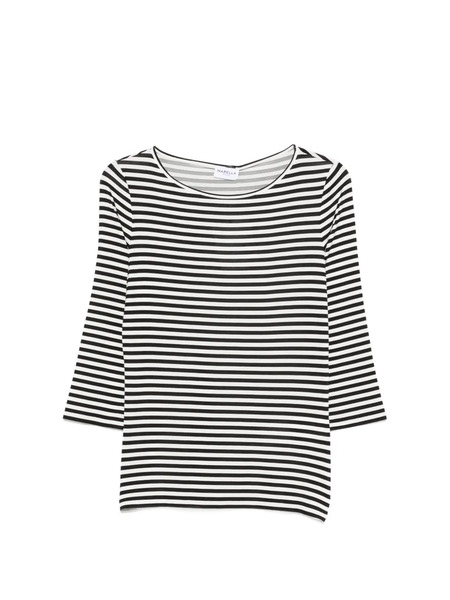  Marella Euro Striped Top - Black 