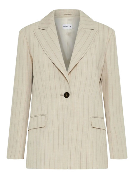  Marella Facile Striped Button Blazer - Neutrals 