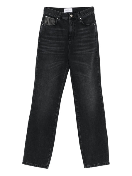  Marella Leather-pocket Jeans - Grey 