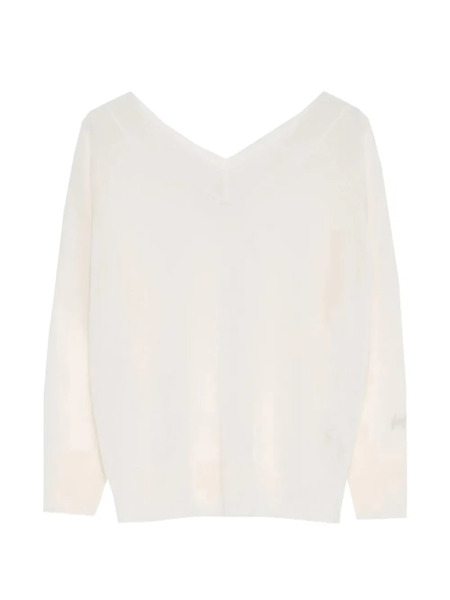  Marella Mlmtubo V-neck Knitwear - White 