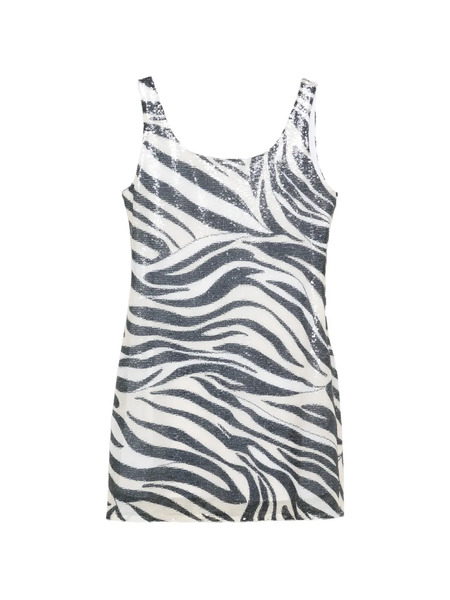  Marella Nigella Zebra-print Mini Dress - White 