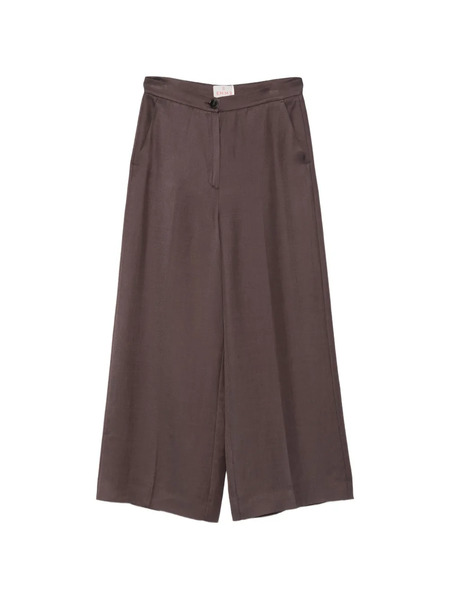  Marella Pressed-crease Trousers - Brown 