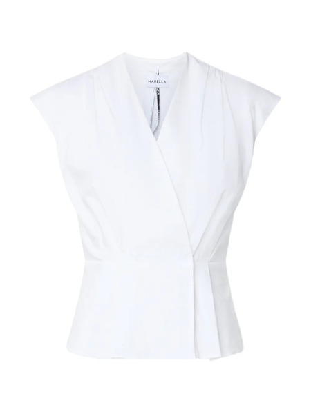  Marella V-neck Top - White 