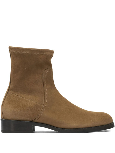 Maretto Zip-detail Suede Ankle Boots - Brown 
