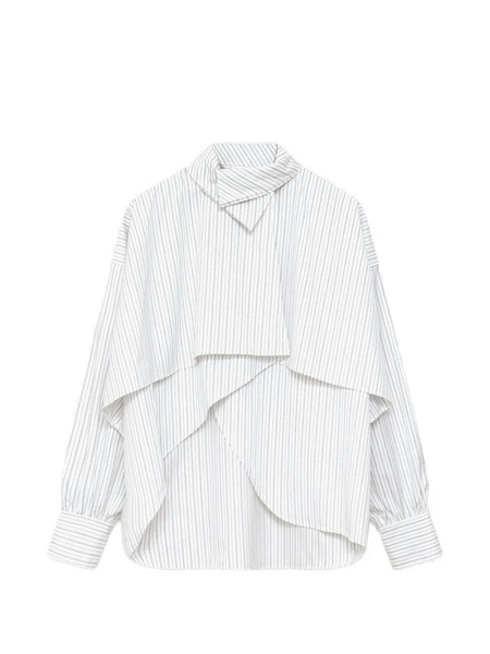 Margaux Lonnberg Bird Striped Blouse - White 
