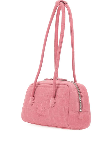  Marge Sherwood Soft Boston Leather Shoulder Bag - Pink 
