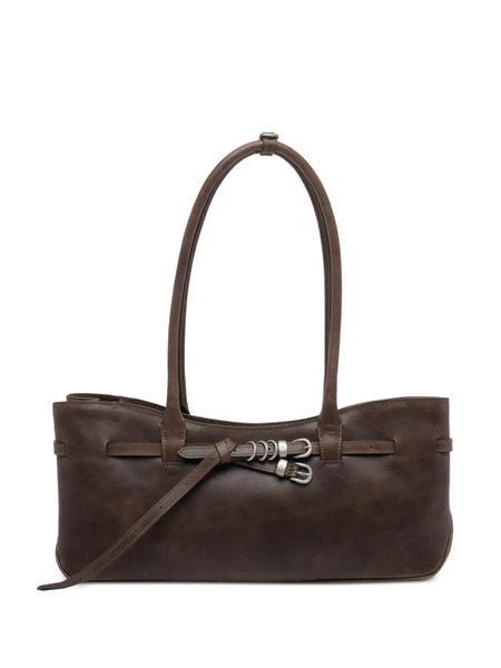  Marge Sherwood Zip Leather Shoulder Bag - Brown 