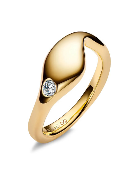  Maria Black Dolphin Ring - Gold 