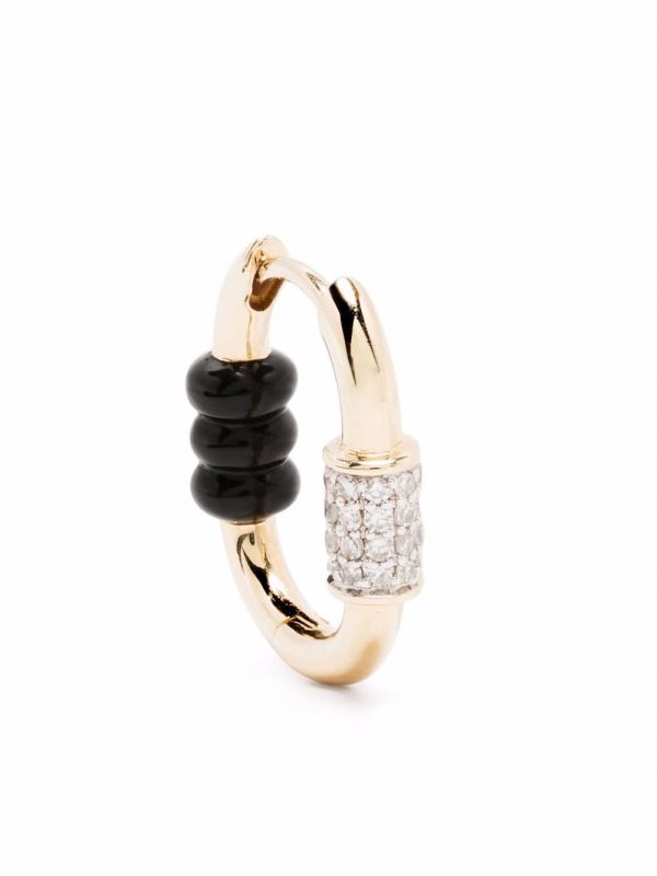  Maria Black Vertigo 12 Diamond Ceramic Earring - Gold 