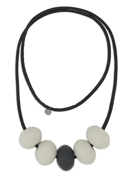  Maria Calderara Infinity Loop Necklace - Black 