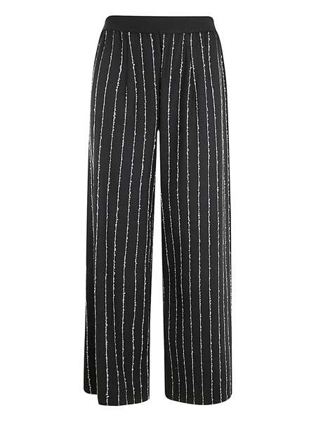  Maria Calderara Striped Trousers - Black 