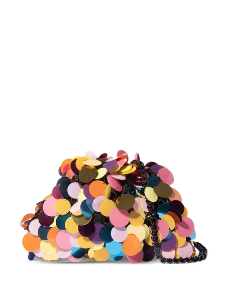  Maria La Rosa Sequin-embellished Chain Clutch Bag - Neutrals 