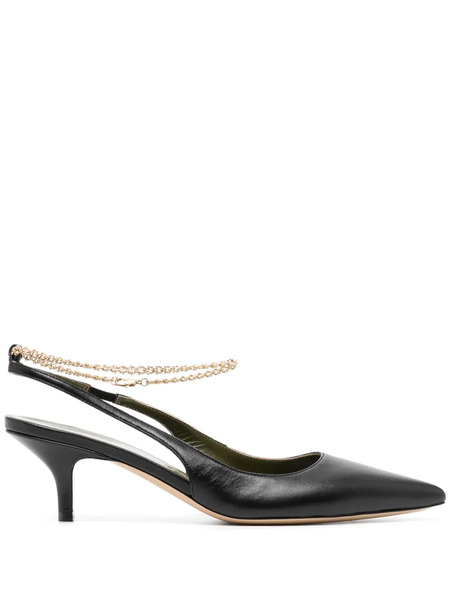  Maria Luca Felicia Slingback Leather Pumps - Black 