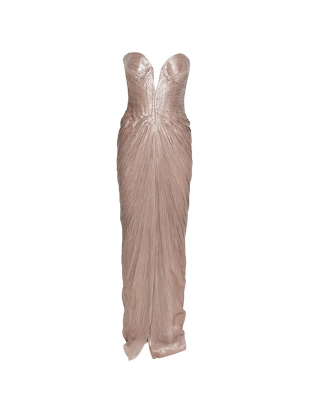  Maria Lucia Hohan Alessandra Draped Maxi Dress - Neutrals 