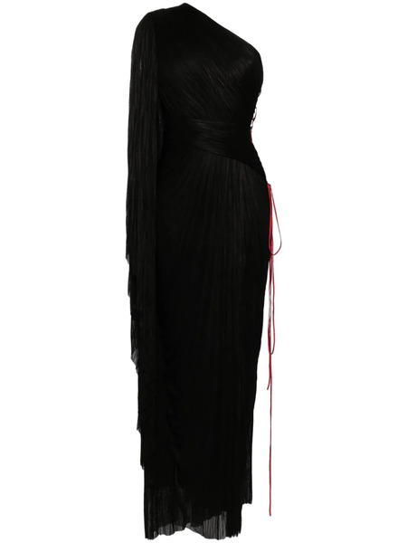 Maria Lucia Hohan Draped One-shoulder Maxi Dress - Black 