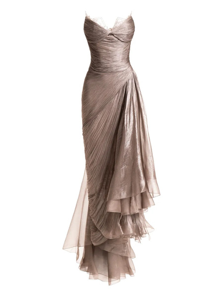  Maria Lucia Hohan Jolie Pleated Dress - Neutrals 