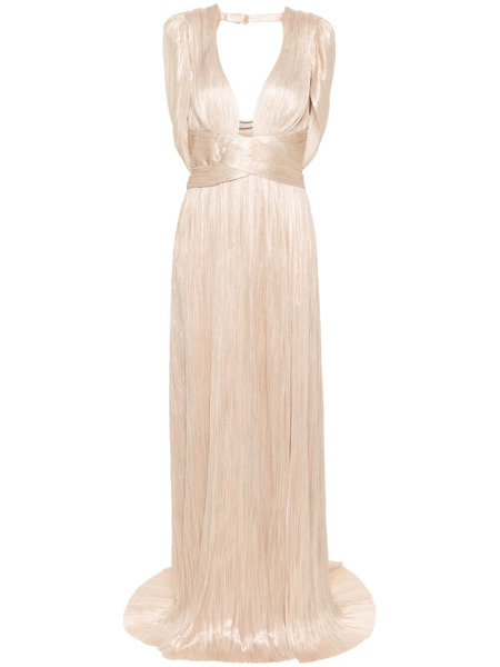  Maria Lucia Hohan Laurel Plissé Silk Gown - Neutrals 