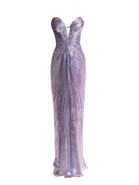  Maria Lucia Hohan Sara Metallic-effect Maxi Dress - Purple 