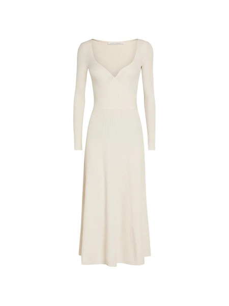  Maria Mcmanus Ribbed-knit Midi Dress - Neutrals 