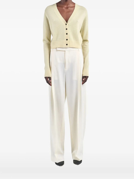  Maria Mcmanus Shrunken V-neck Cardigan - Neutrals 