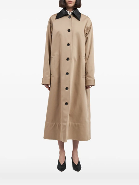  Maria Mcmanus Single-breasted Spread-collar Coat - Neutrals 